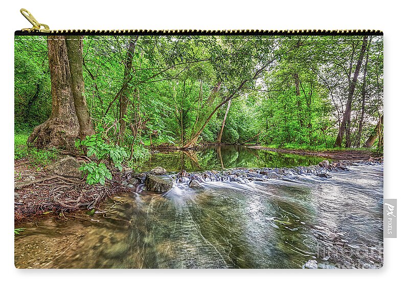 Rock Zip Pouch featuring the photograph West Fork Rock Spillway by David Smith