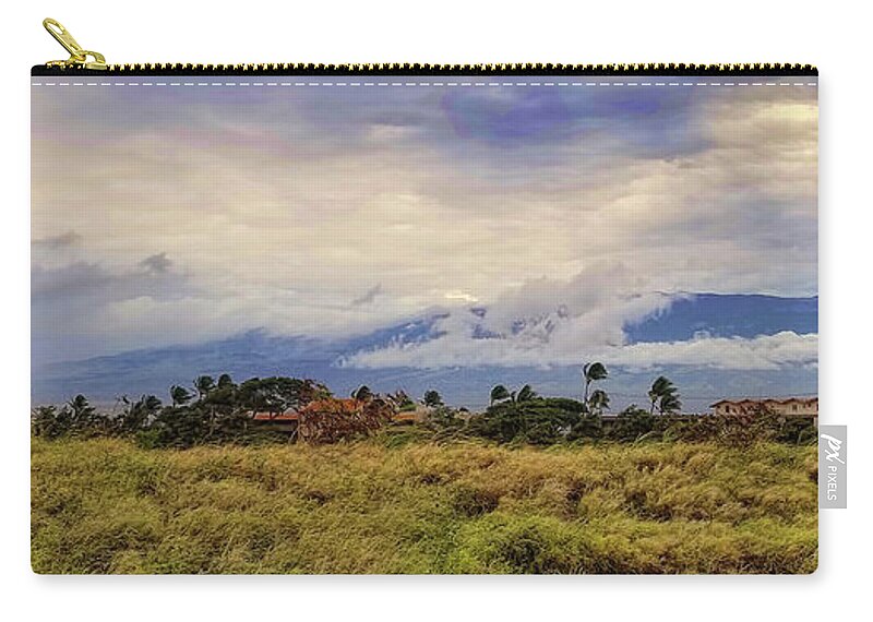Wright Zip Pouch featuring the photograph West Mountains - Maui by Paulette B Wright