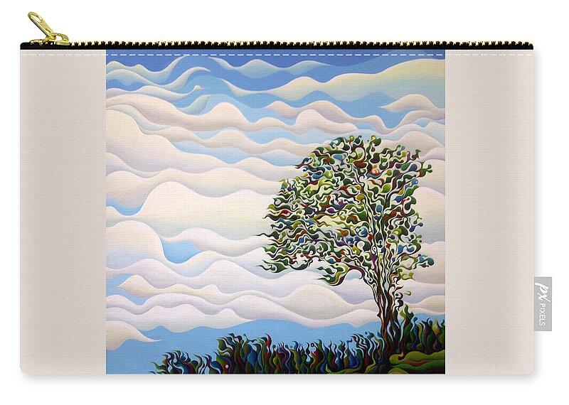 West Zip Pouch featuring the painting Westward Yearning Tree by Amy Ferrari