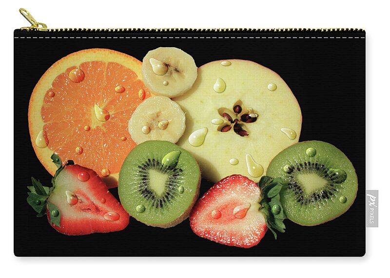 Fruit Zip Pouch featuring the photograph Wet Fruit by Shane Bechler
