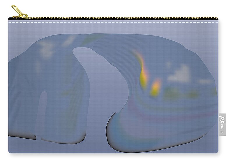 Whale Zip Pouch featuring the digital art Whalescape by Kevin McLaughlin