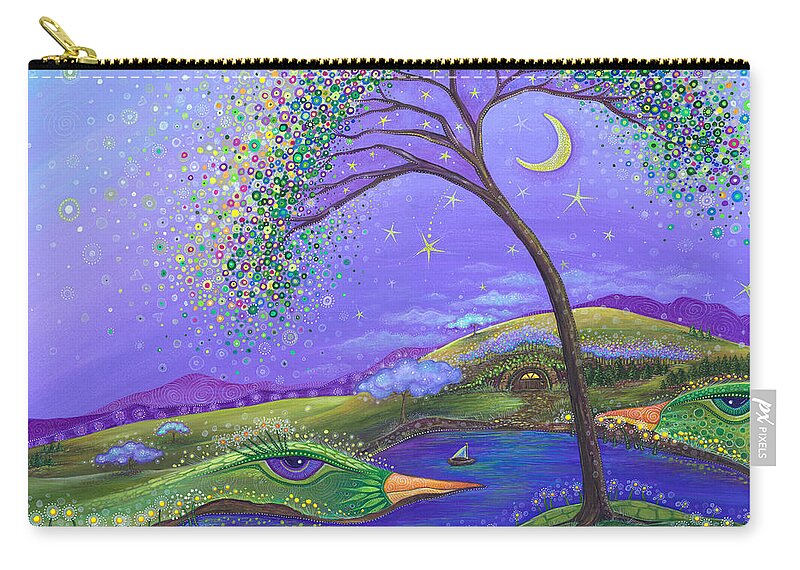 Dreamscape Carry-all Pouch featuring the painting What a Wonderful World by Tanielle Childers