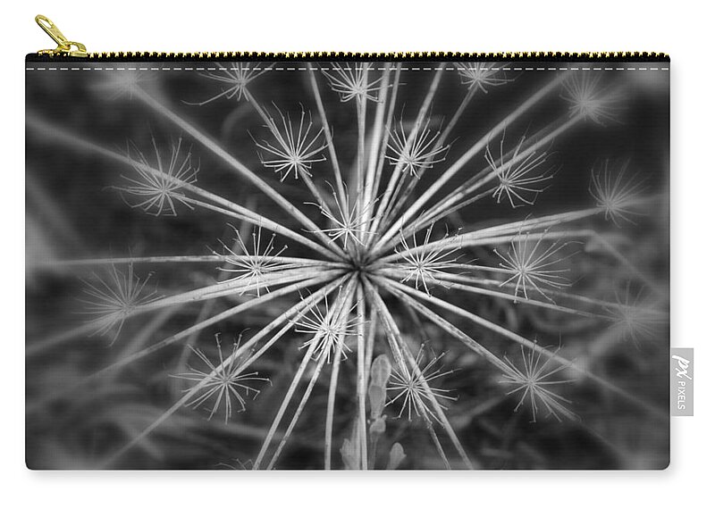 Flower Zip Pouch featuring the photograph What is left of the giant hogwood by Jolly Van der Velden