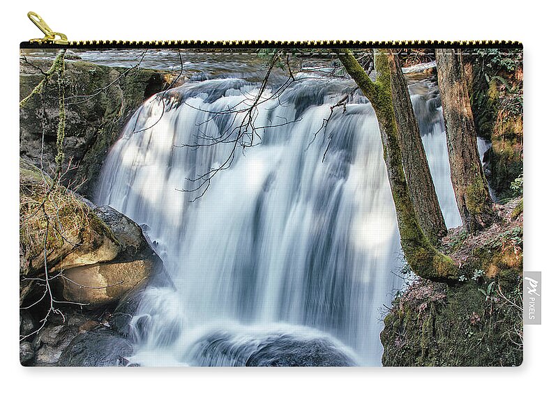 Whatcom Falls Carry-all Pouch featuring the photograph Whatcom Falls by Tony Locke