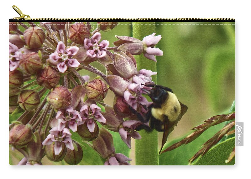 Summer Zip Pouch featuring the photograph What's the Buzzzzzzzzzzzzz by Wild Thing