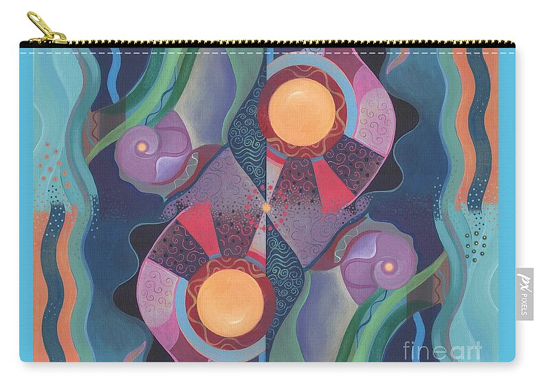 Relating Carry-all Pouch featuring the digital art When Deep and Flow Met by Helena Tiainen