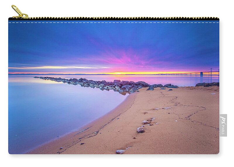 Sunrise Zip Pouch featuring the photograph When it feels like the world's gone mad by Edward Kreis