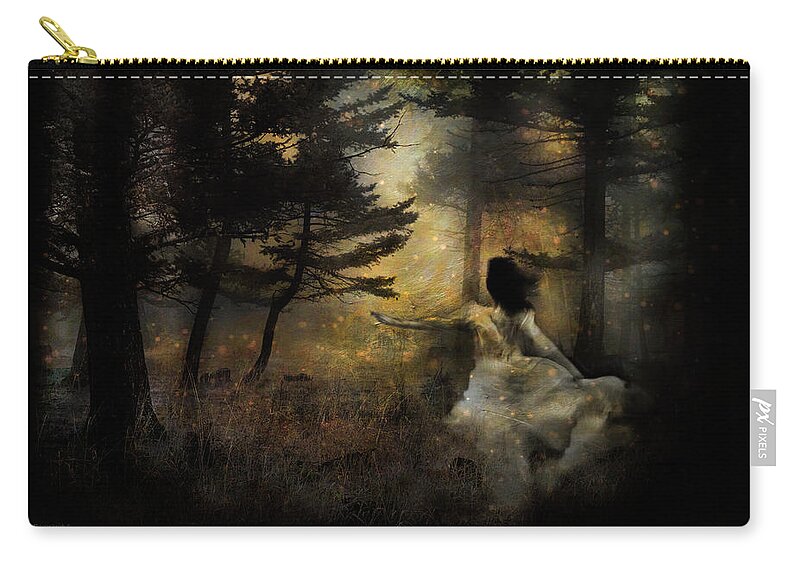 Forest Zip Pouch featuring the photograph When The Forest Calls by Theresa Tahara