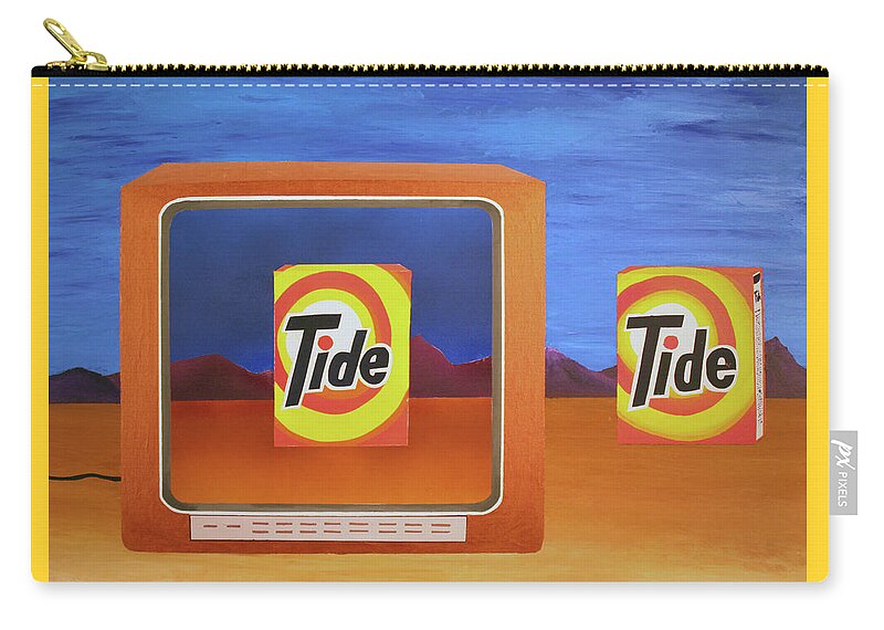 Surrealism Zip Pouch featuring the painting Which Is Better? by Thomas Blood