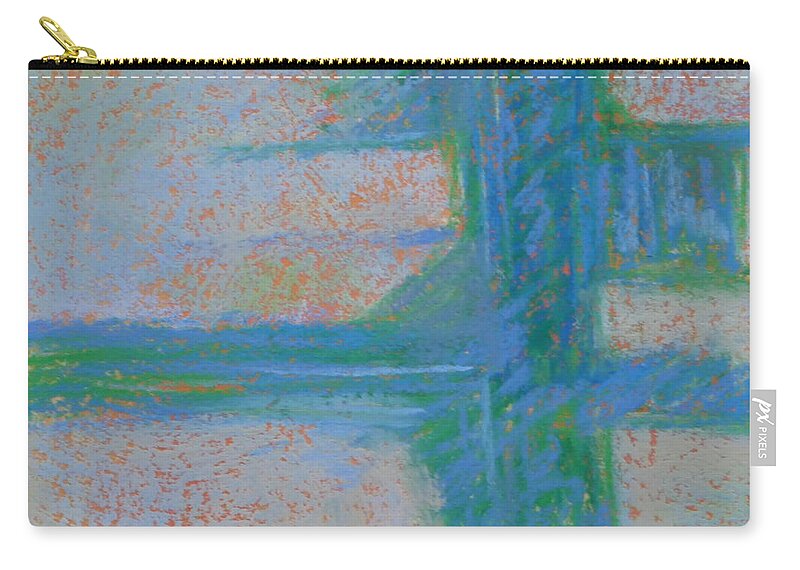 Abstract Zip Pouch featuring the pastel Which Way by Susan Woodward