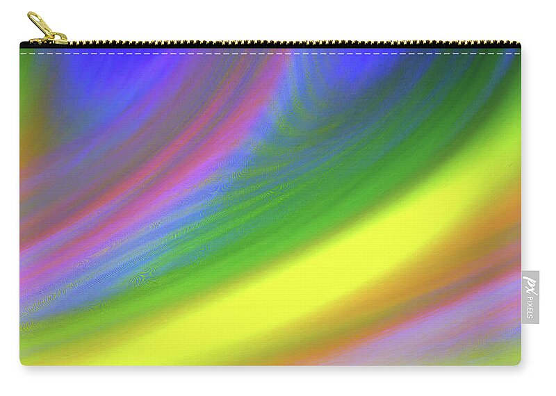 Whimsical Flow Zip Pouch featuring the digital art Whimsical #115 by Barbara Tristan