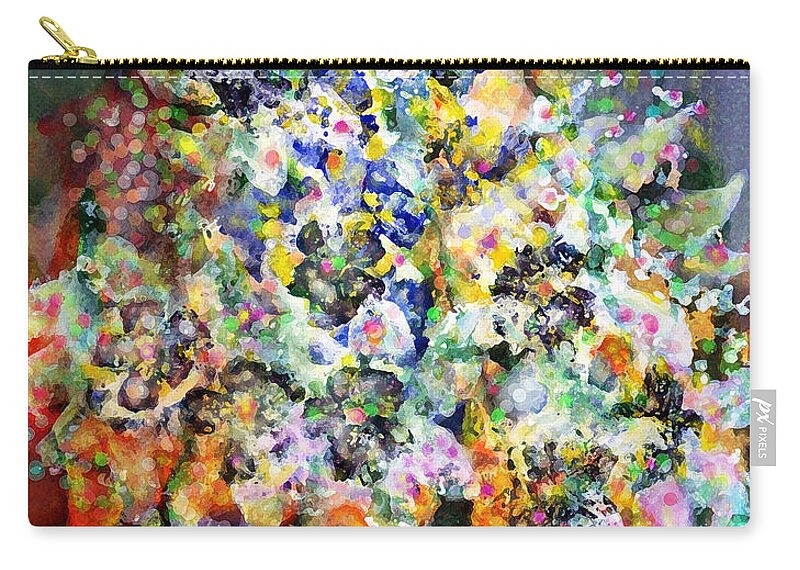 Flowers Zip Pouch featuring the digital art Whinsy by Don Wright
