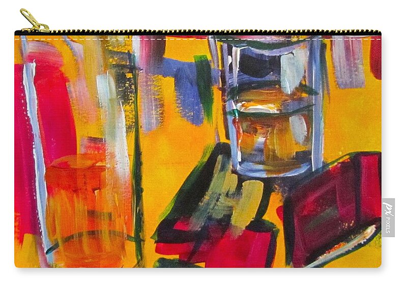 Whiskey Carry-all Pouch featuring the painting Whiskey and Matchbooks by Barbara O'Toole