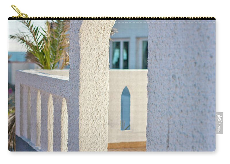 Architecture Zip Pouch featuring the photograph White Andalusian Village Detail by Heiko Koehrer-Wagner