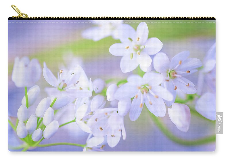 Nature Zip Pouch featuring the photograph White buds by Giovanni Allievi
