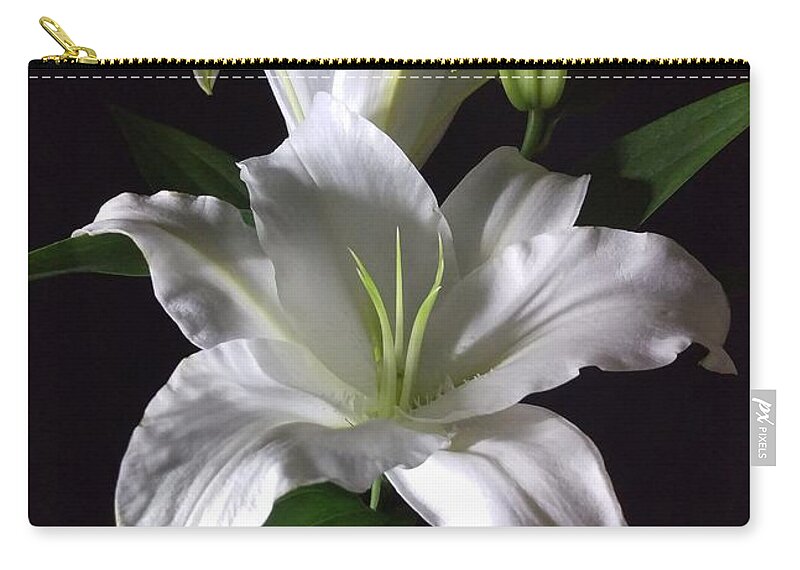 Photography Carry-all Pouch featuring the photograph White Lily by Delynn Addams