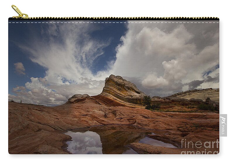 White Pockets Zip Pouch featuring the photograph White Pocket by Keith Kapple