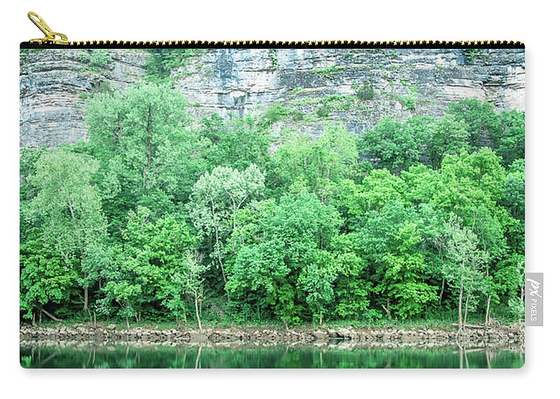 White River Zip Pouch featuring the photograph White River, Arkansas 4 by Adam Reinhart