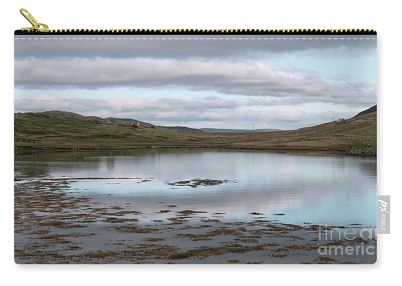 Shetland Isles Zip Pouch featuring the photograph Whiteness Voe Shetland Islands by Lynn Bolt
