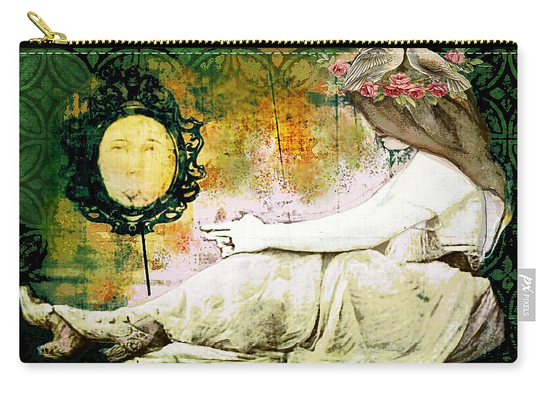 Woman Zip Pouch featuring the digital art Who is the Fairest by Delight Worthyn