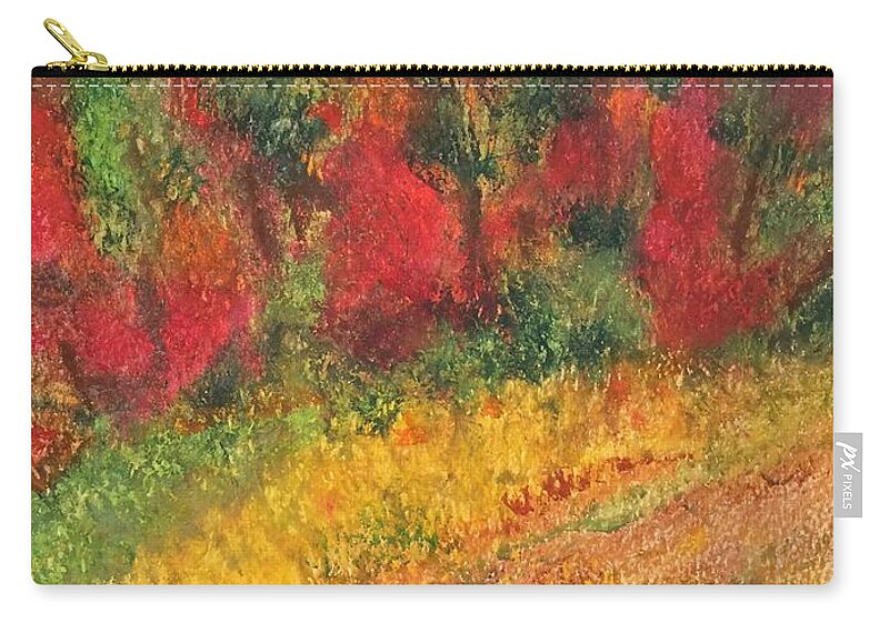 Pastel Zip Pouch featuring the pastel Wild Fire by Norma Duch