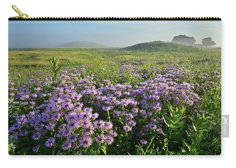 Black Eyed Susan Zip Pouch featuring the photograph Wild Mints Galore in Glacial Park by Ray Mathis