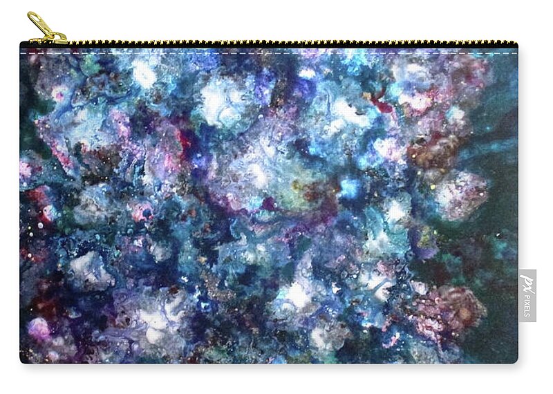 Flowers Zip Pouch featuring the painting Wild No More by Janice Nabors Raiteri
