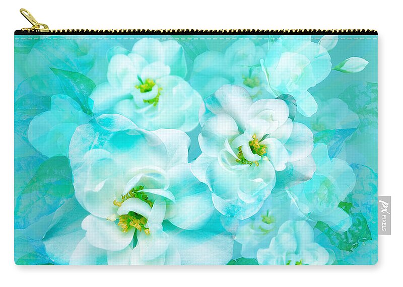 Floral Zip Pouch featuring the digital art Wild Rose by Julia Underwood