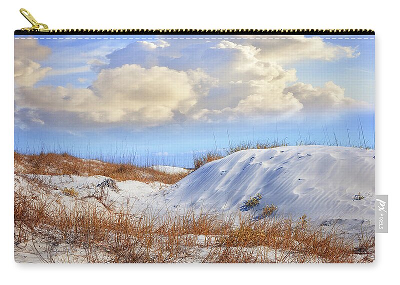Clouds Zip Pouch featuring the photograph Wild Sand Dunes by Debra and Dave Vanderlaan