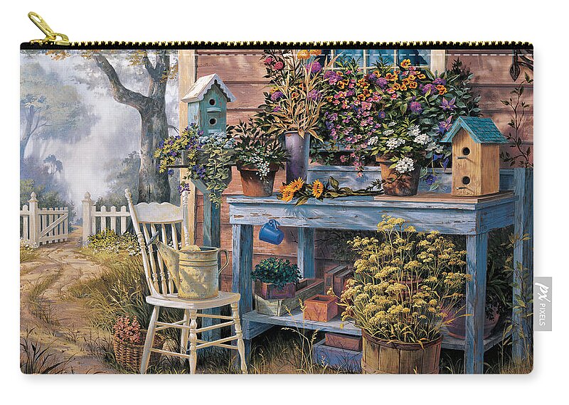 Michael Humphries Carry-all Pouch featuring the painting Wildflowers by Michael Humphries