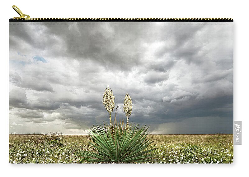 Nature Zip Pouch featuring the photograph Wildorado Yucca by Scott Cordell