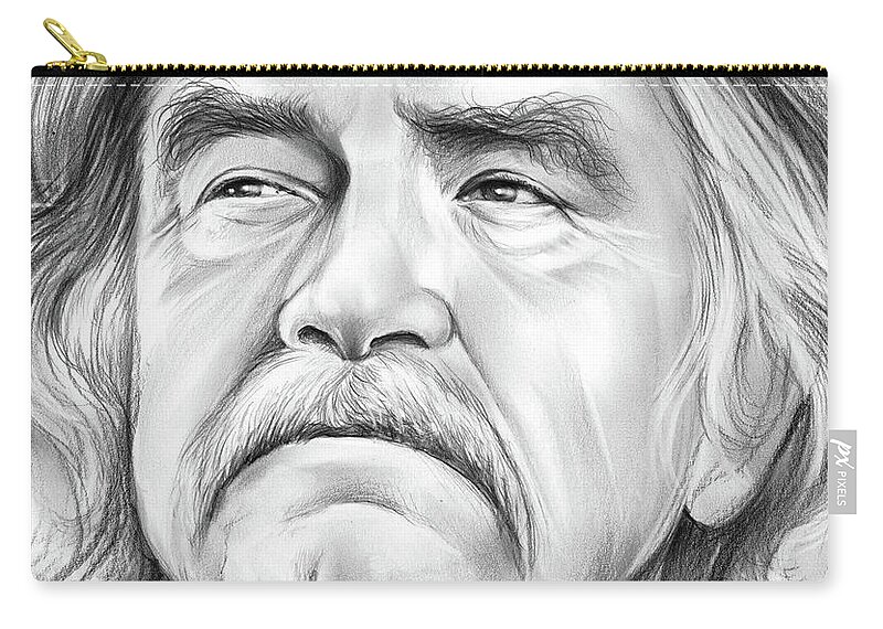 Will Geer Carry-all Pouch featuring the drawing Will Geer by Greg Joens