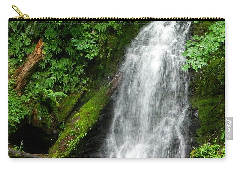Oregon Zip Pouch featuring the photograph Wilson River Hwy Waterfall by Gallery Of Hope 