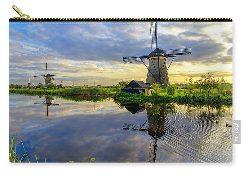 Windmill Zip Pouch featuring the photograph Windmills by Chad Dutson