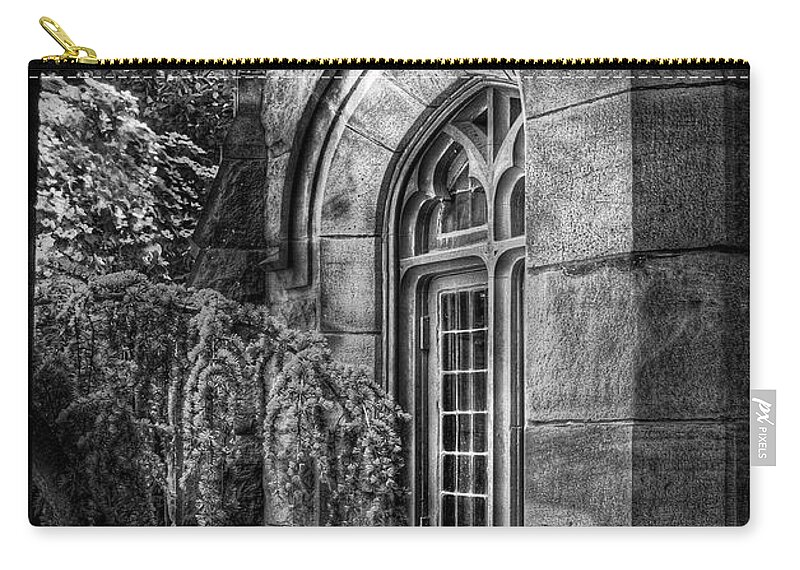 Castle Zip Pouch featuring the photograph Window - Through a window by Mike Savad