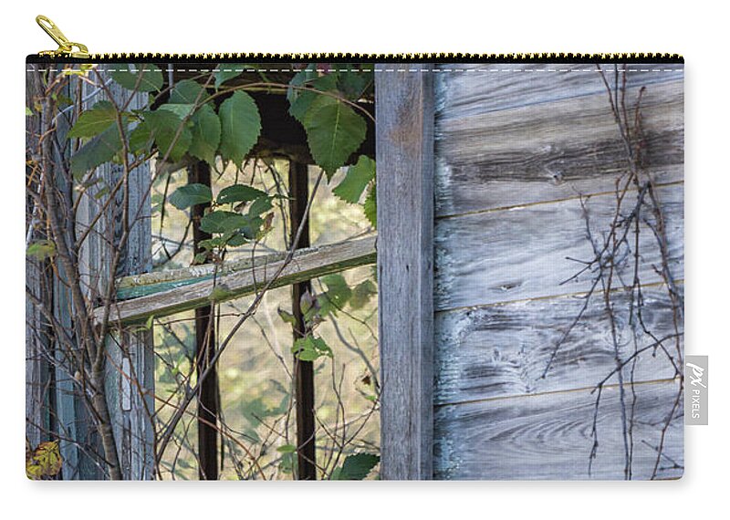 Abandoned Zip Pouch featuring the photograph Windows to the Past by Holly Ross