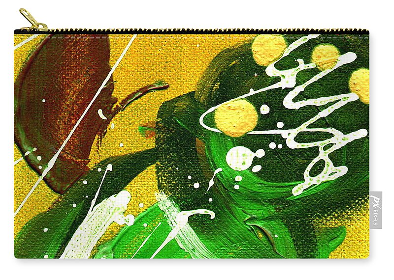 Abstract Zip Pouch featuring the painting Windswept II by Angela L Walker