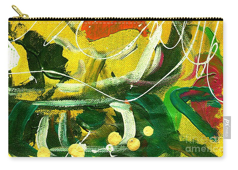 Abstractabstract Zip Pouch featuring the painting Windswept V by Angela L Walker