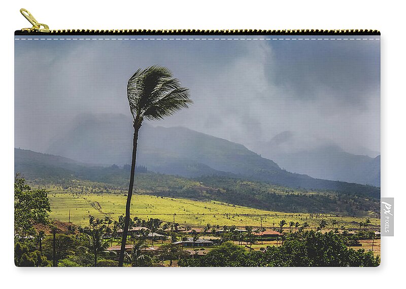 Aloha Zip Pouch featuring the photograph Windy day in Maui by Andy Konieczny