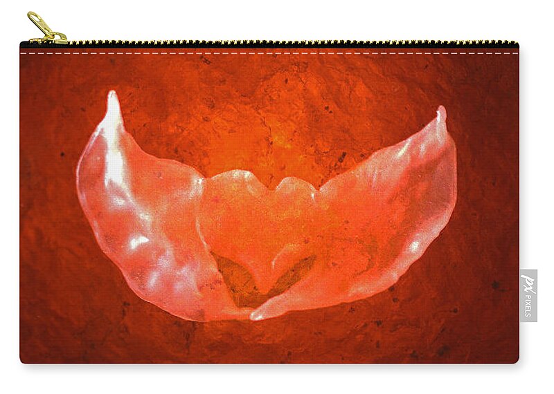 Hart Zip Pouch featuring the photograph Winged heart by Casper Cammeraat