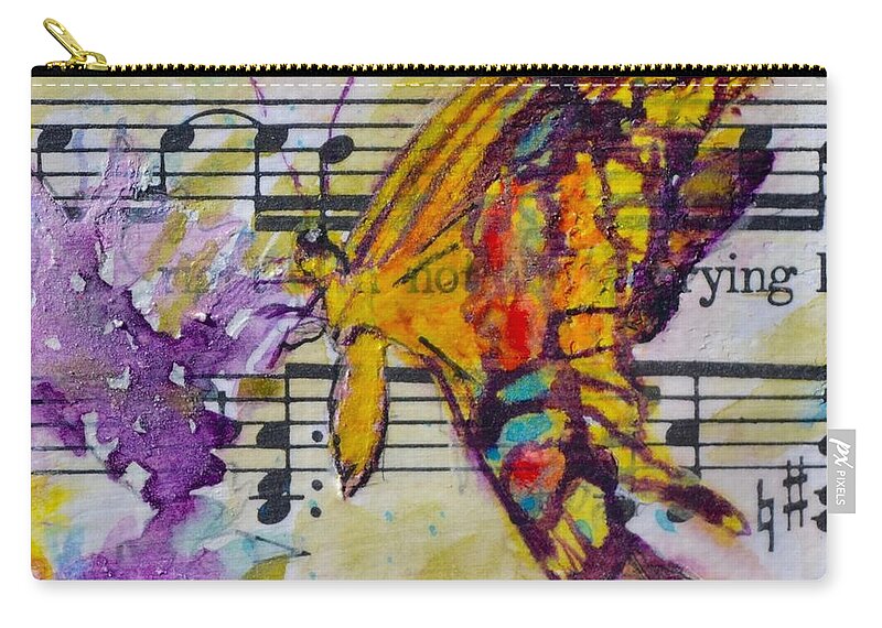 Butterfly Zip Pouch featuring the painting Wings II by Beverley Harper Tinsley