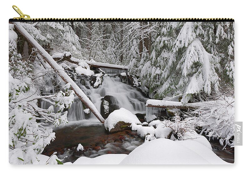 Winter Carry-all Pouch featuring the photograph Winter Creek by Andrew Kumler