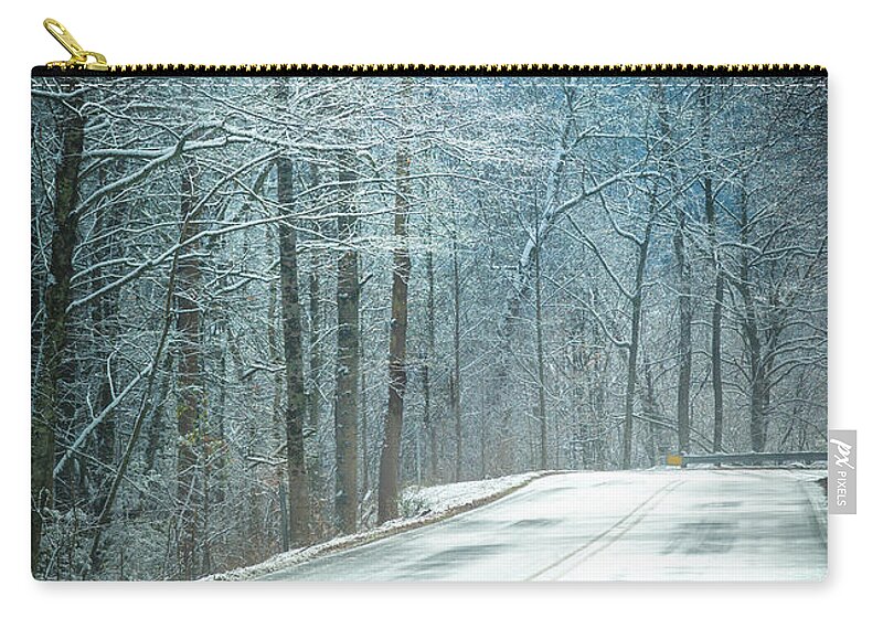 Winter Dreams Zip Pouch featuring the photograph Winter Dreams by Karen Wiles
