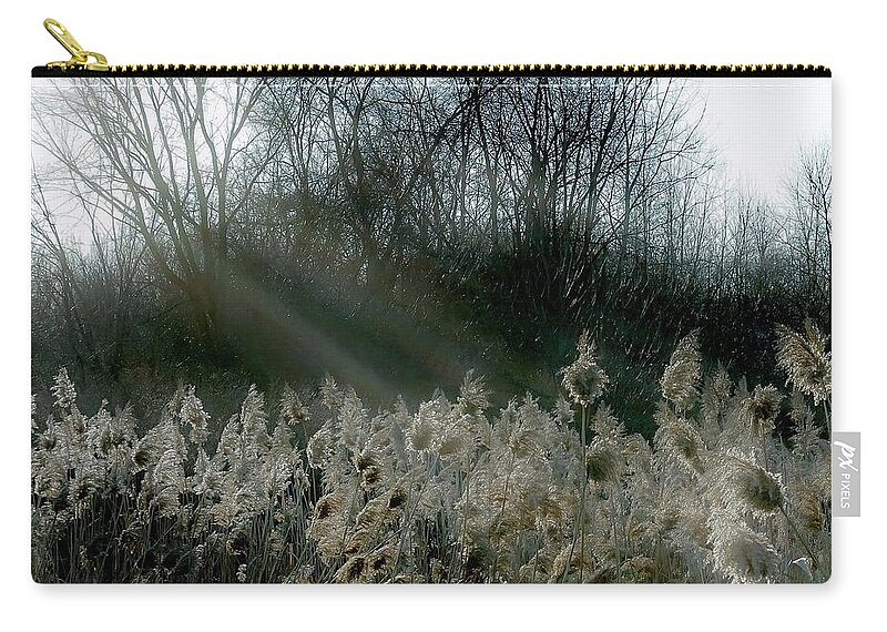  Zip Pouch featuring the photograph Winter Fringe by Kendall McKernon