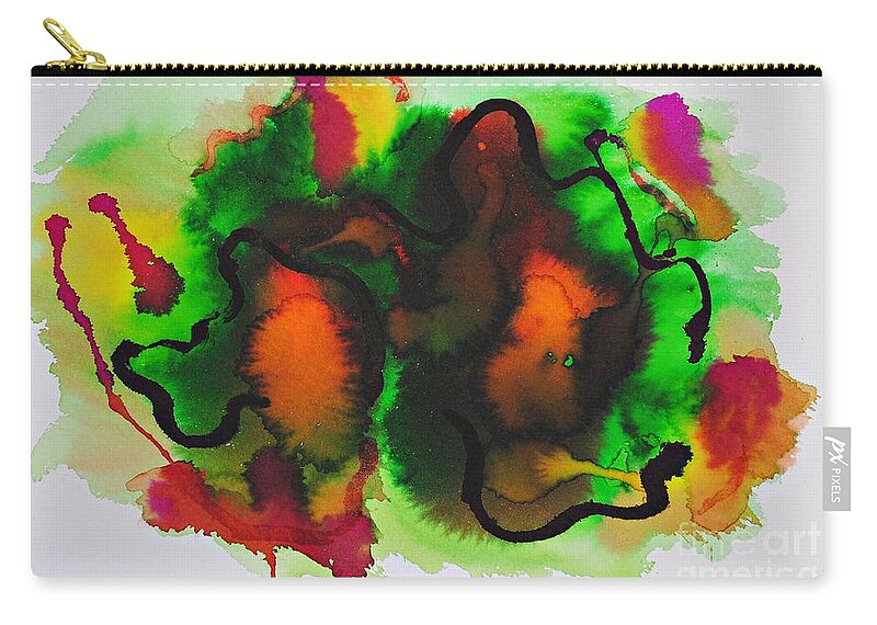 Watercolor Zip Pouch featuring the painting Winter fruits by Chani Demuijlder