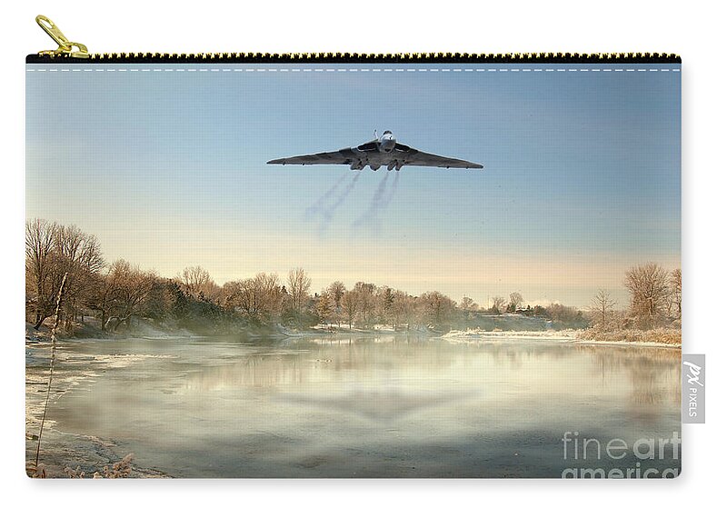 Avro Zip Pouch featuring the digital art Winter In Bomber Country by Airpower Art