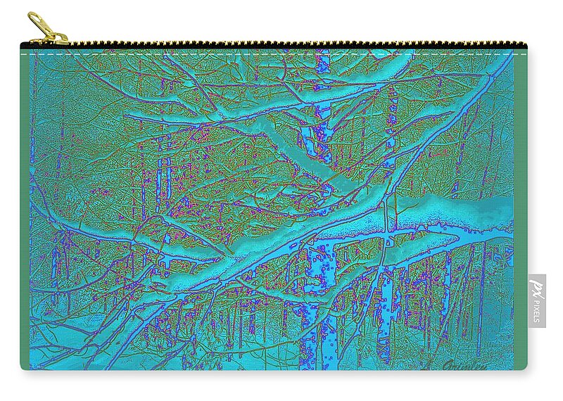 Art Zip Pouch featuring the digital art Winter by Lessandra Grimley