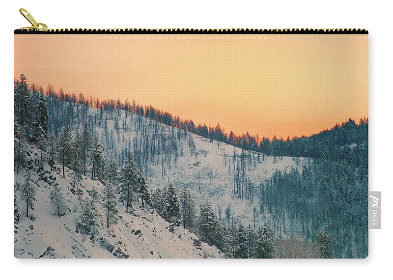 Mountain Carry-all Pouch featuring the photograph Winter Mountainscape by Troy Stapek