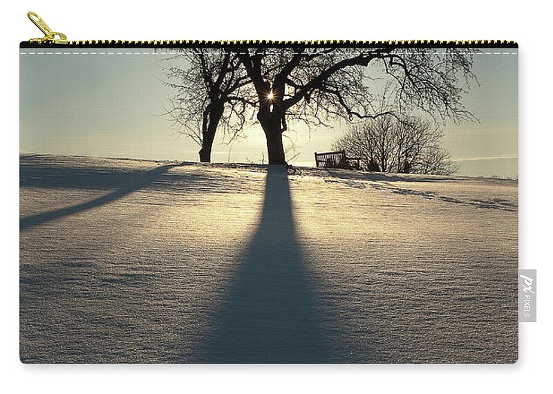 Winter Zip Pouch featuring the photograph Winter Silhouette by Joan Wallner