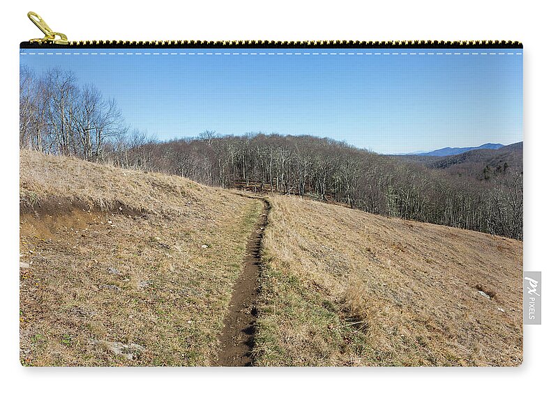 Empty Zip Pouch featuring the photograph Winter Trail - December 7, 2016 by D K Wall